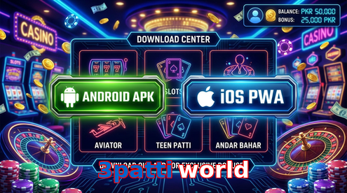 Main screen of 3Patti World download page for PK players